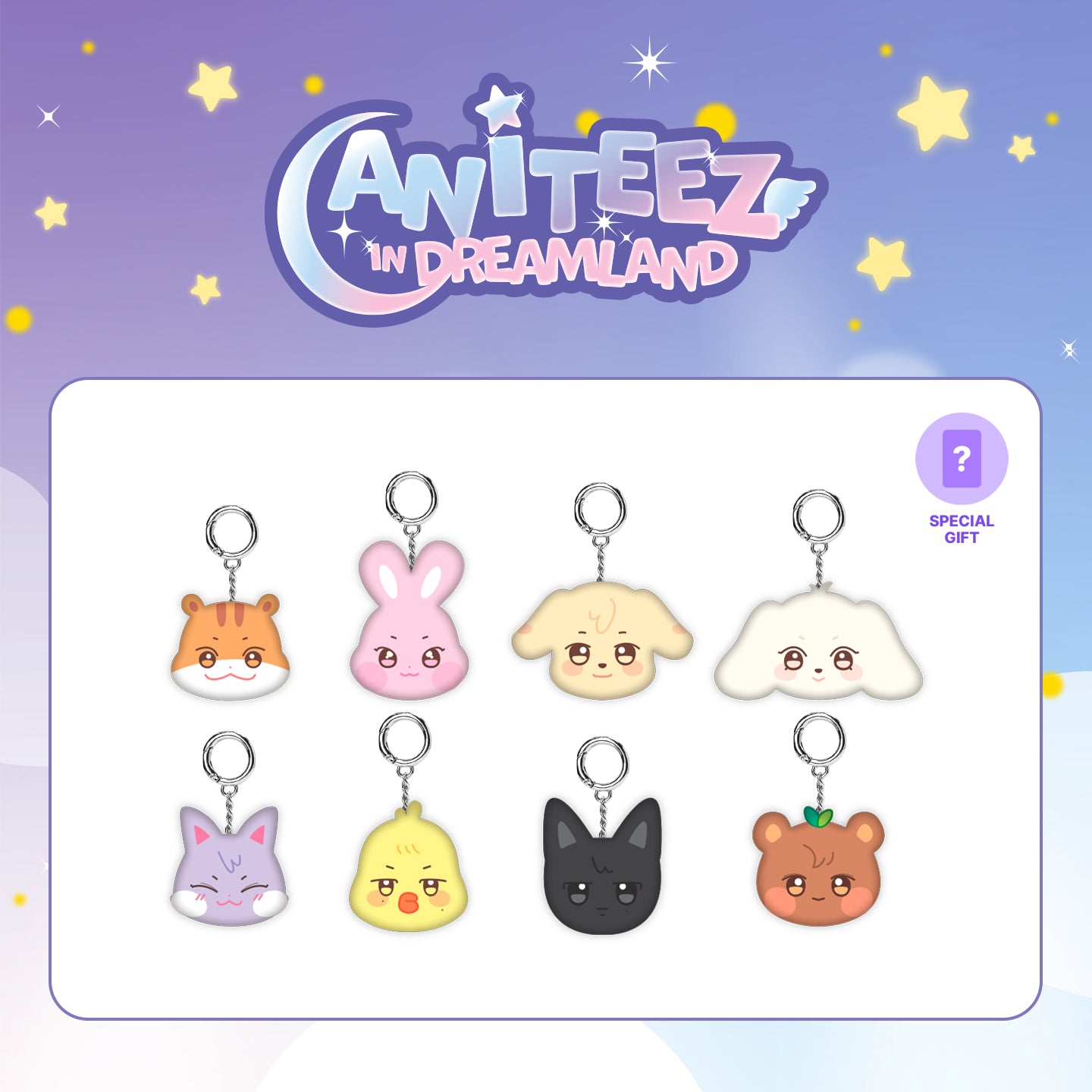 ANITEEZ DREAMLAND MINIFACE KEYRING (+PHOTOCARD)