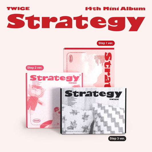 TWICE - STRATEGY 14th Mini Album (Step1 ver. / Step2 ver. / Step3 ver)
