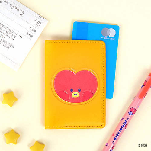 BT21 minini LEATHER PATCH CARD CASE