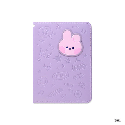 BT21 minini LEATHER PATCH PASSPORT COVER