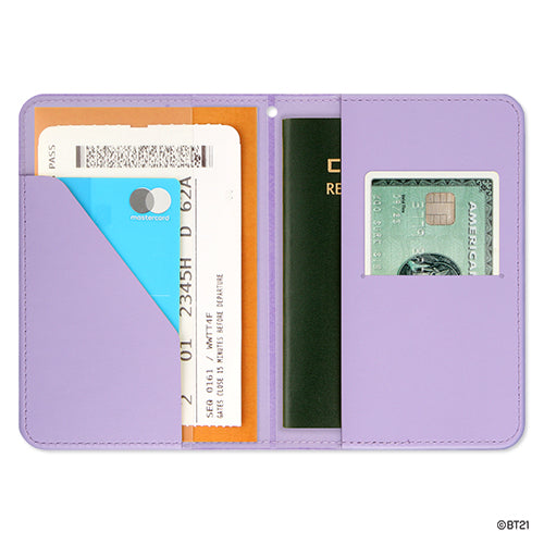 BT21 minini LEATHER PATCH PASSPORT COVER