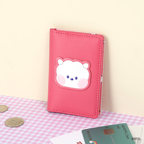 BT21 minini LEATHER PATCH CARD CASE
