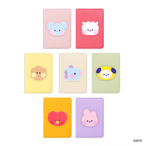 BT21 minini LEATHER PATCH CARD CASE