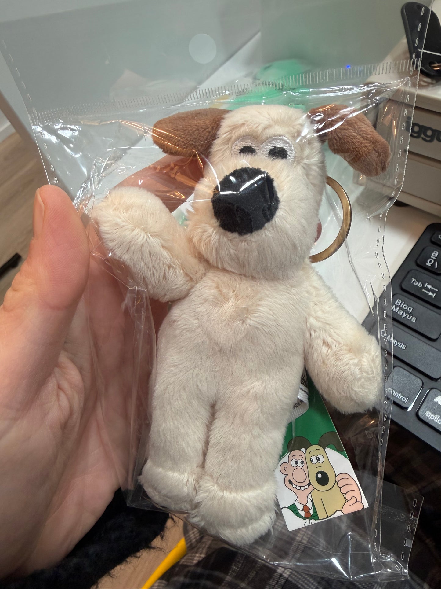Gromit plush keyring