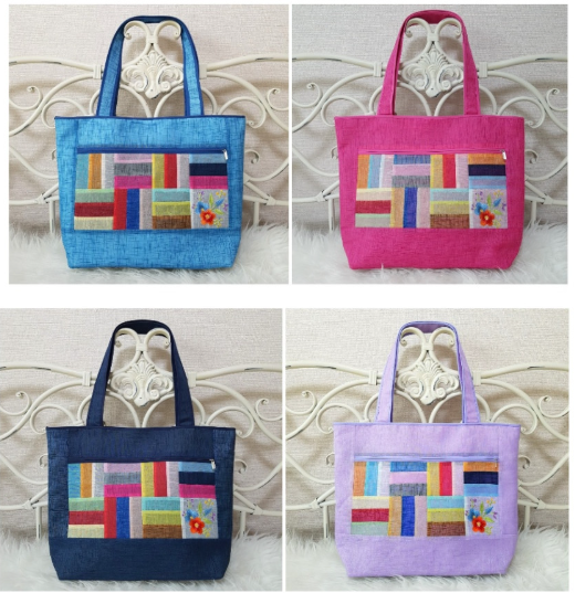 RAMIE FLOWER PATCHWORK BAG