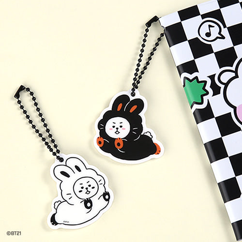 BT21 ACRYLIC SIMPLE KEYRING [BLACK RABBIT]