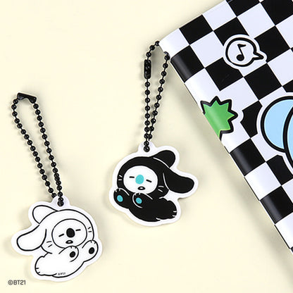 BT21 ACRYLIC SIMPLE KEYRING [BLACK RABBIT]