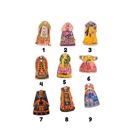 KOREAN SOUVENIR - WOMAN HANBOK DESIGN MAGNET