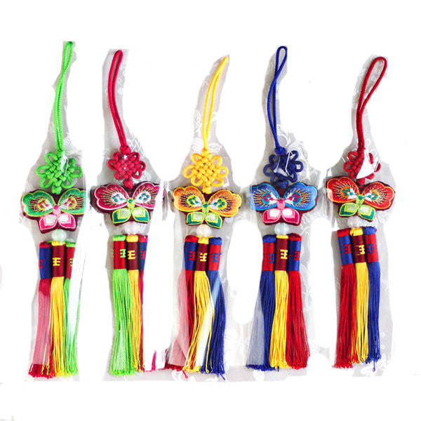 BUTTERFLY 3 COLOR KNOT KEYRING