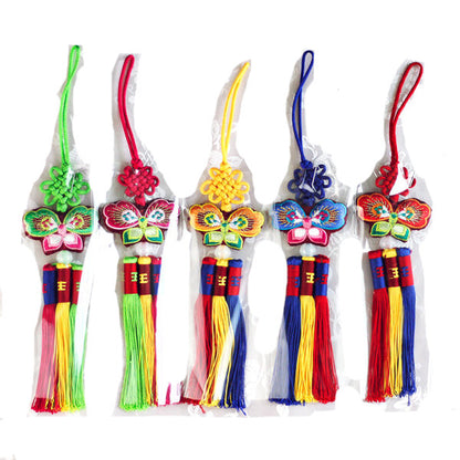 BUTTERFLY 3 COLOR KNOT KEYRING