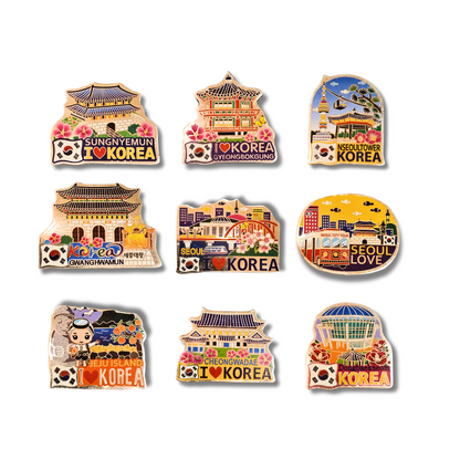 KOREAN SOUVENIR - FANCY FAMOUS PLACES MAGNET