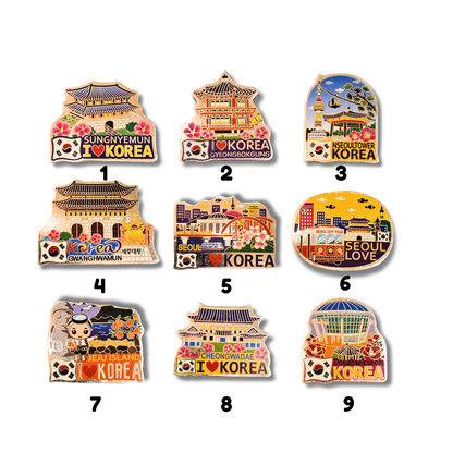 KOREAN SOUVENIR - FANCY FAMOUS PLACES MAGNET