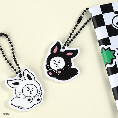 BT21 ACRYLIC SIMPLE KEYRING [BLACK RABBIT]