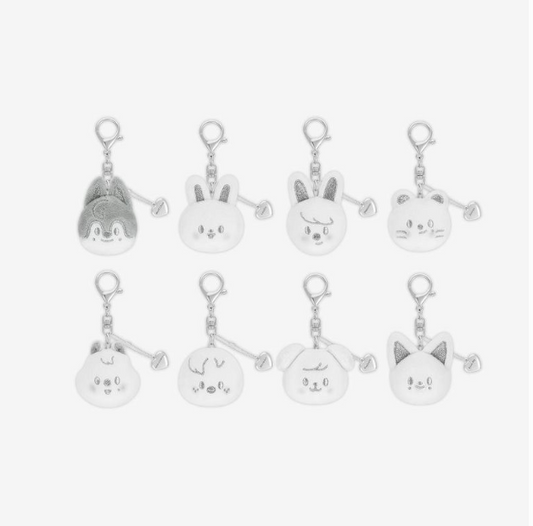 [PRE-ORDER] SKZOO FACE KEYRING SILVER ver. 8 type - STRAY KIDS CELEBRATE
