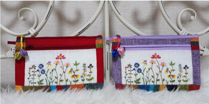 HEMP FLOWER EMBROIDERY POUCH