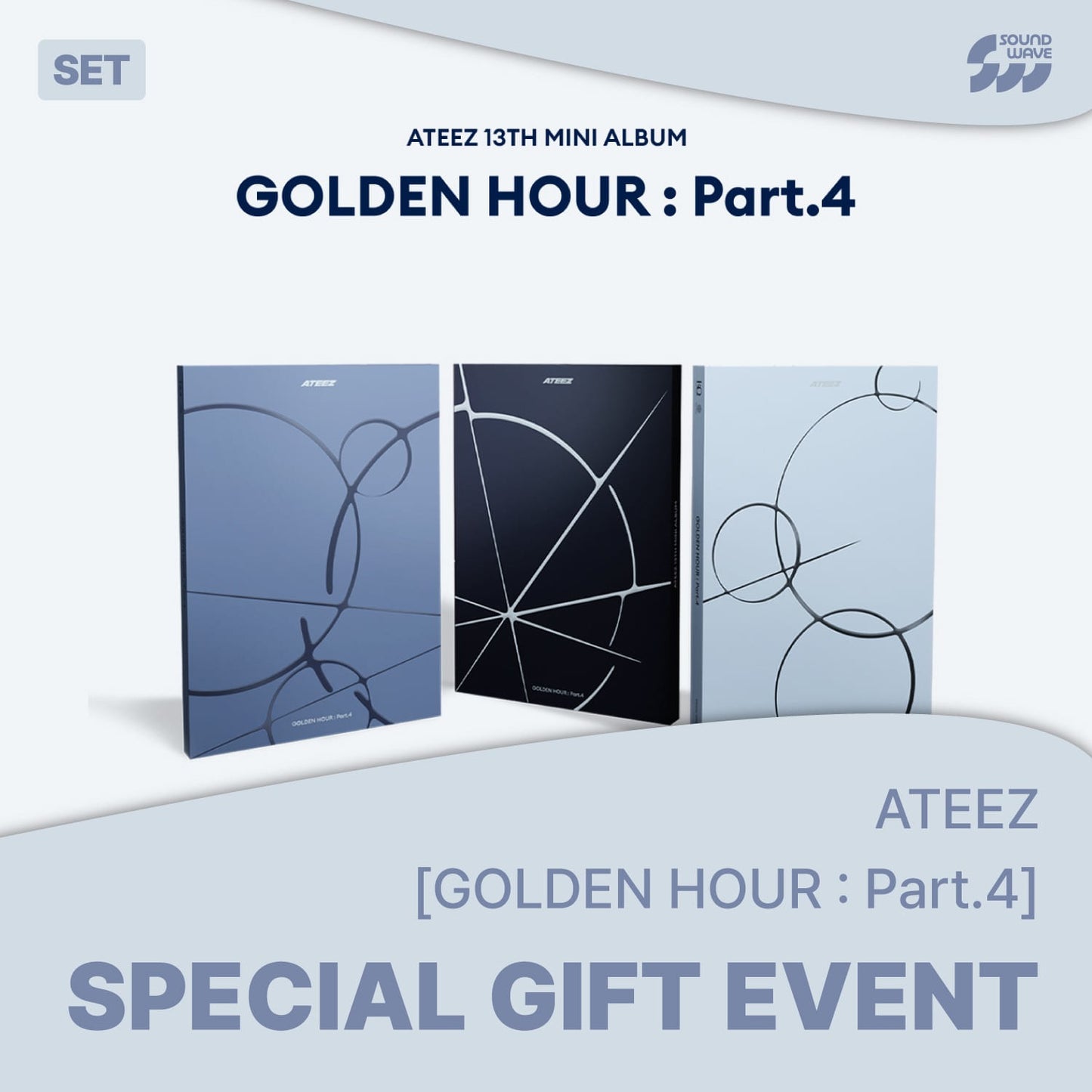 [PRE-ORDER] ATEEZ- [GOLDEN HOUR : Part.4] (A VER. / DIARY VER. / Z VER.)