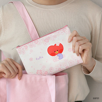 BT21 minini FLAT POUCH [CHERRY BLOSSOM]