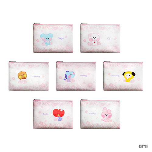 BT21 minini FLAT POUCH [CHERRY BLOSSOM]