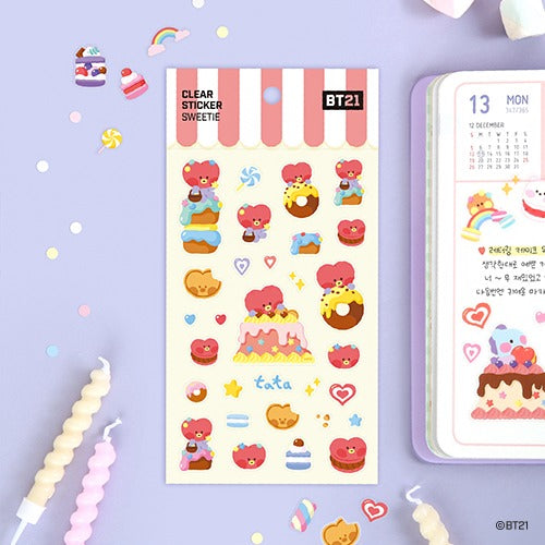 BT21 KLARER AUFKLEBER [SWEETIE]