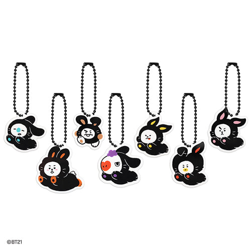 BT21 ACRYLIC SIMPLE KEYRING [BLACK RABBIT]