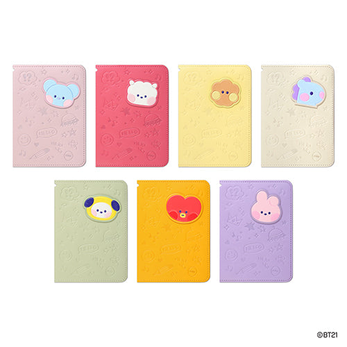 BT21 minini REISEPASSHÜLLE AUS LEDER MIT PATCH