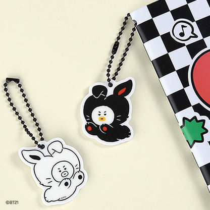 BT21 ACRYLIC SIMPLE KEYRING [BLACK RABBIT]