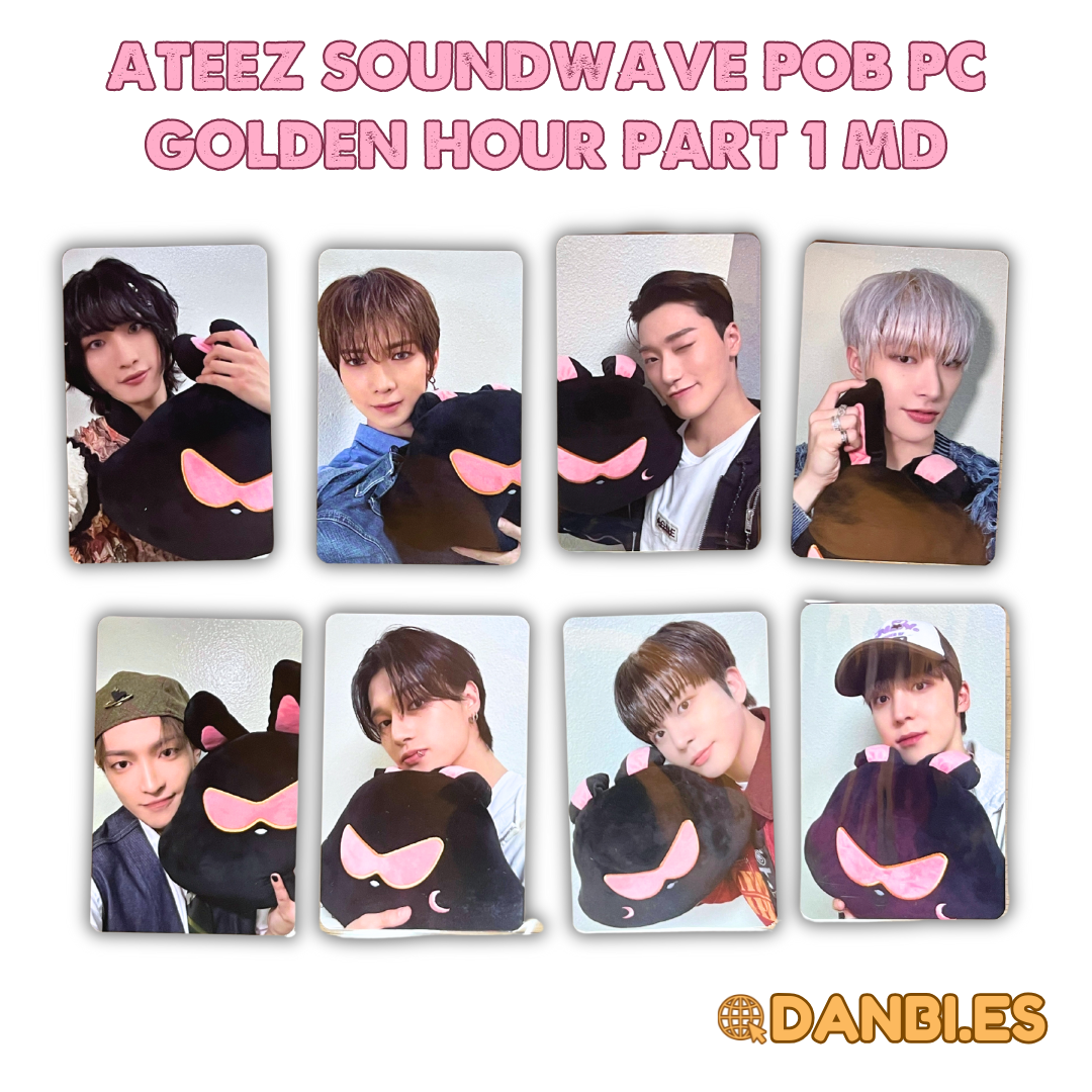 ATEEZ SOUNDWAVE POB PHOTO CARD -  GOLDEN HOUR PART 1