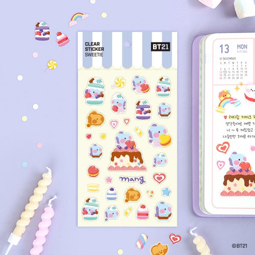 BT21 KLARER AUFKLEBER [SWEETIE]