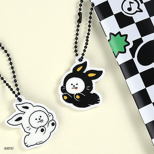 BT21 ACRYLIC SIMPLE KEYRING [BLACK RABBIT]