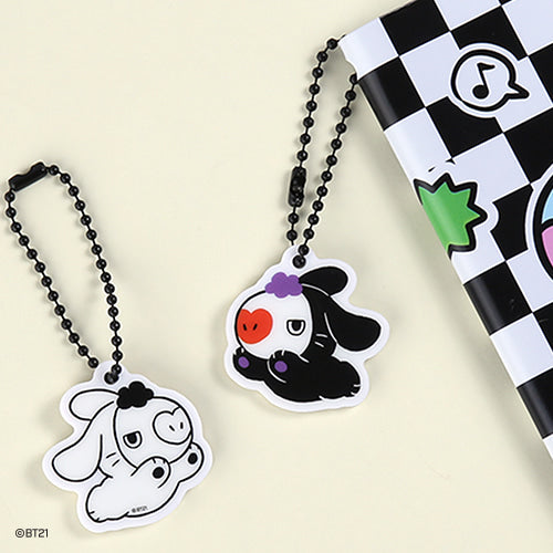 BT21 ACRYLIC SIMPLE KEYRING [BLACK RABBIT]