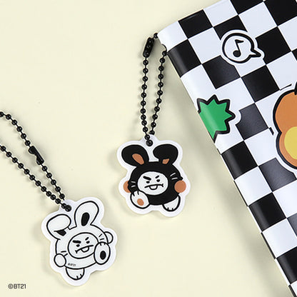 BT21 ACRYLIC SIMPLE KEYRING [BLACK RABBIT]