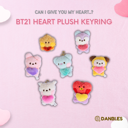 BT21 MININI HEART KEYRING