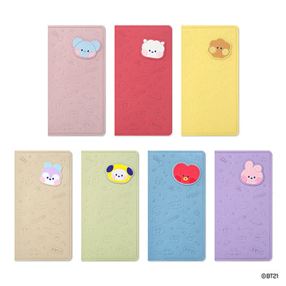 BT21 minini LEATHER PATCH PASSPORT COVER L