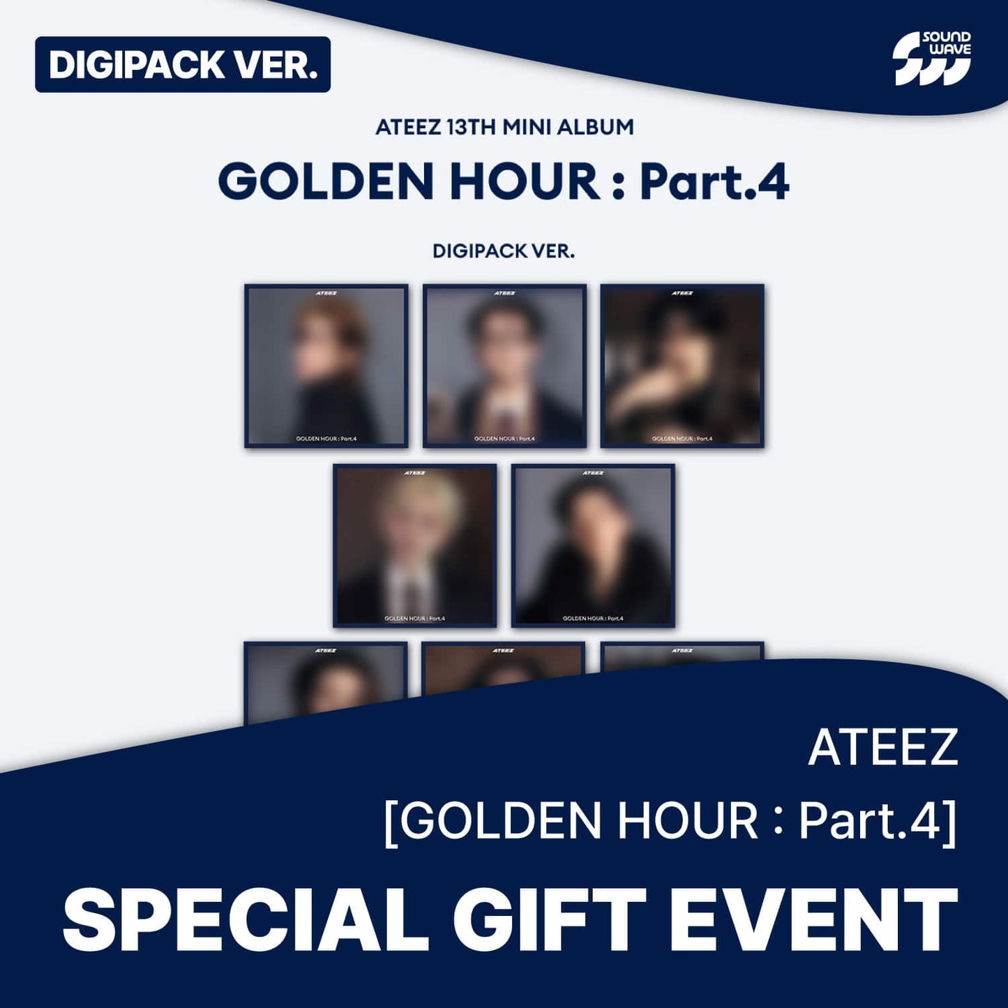 [PRE-ORDER] ATEEZ- [GOLDEN HOUR : Part.4] (DIGIPACK VER.)