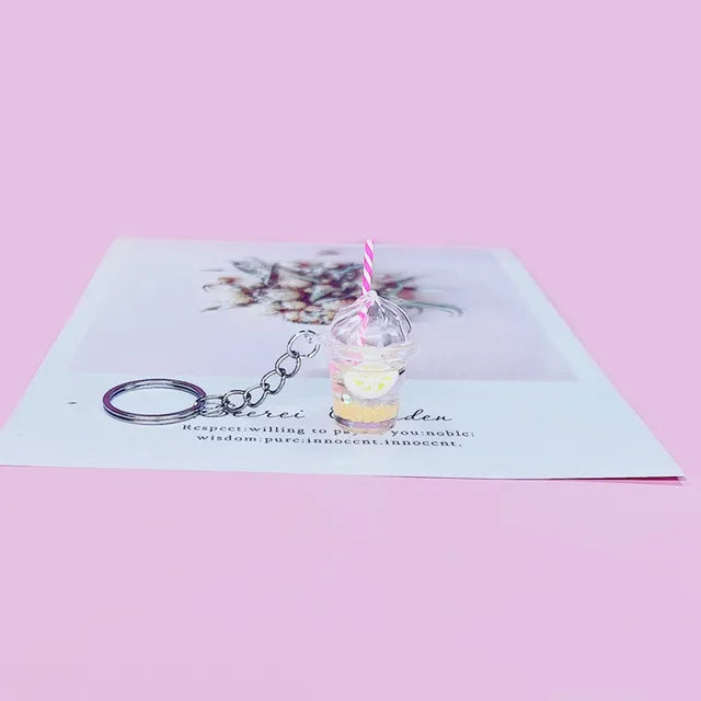 MINI LUMINOUS BUBBLE TEA CUP KEYRING