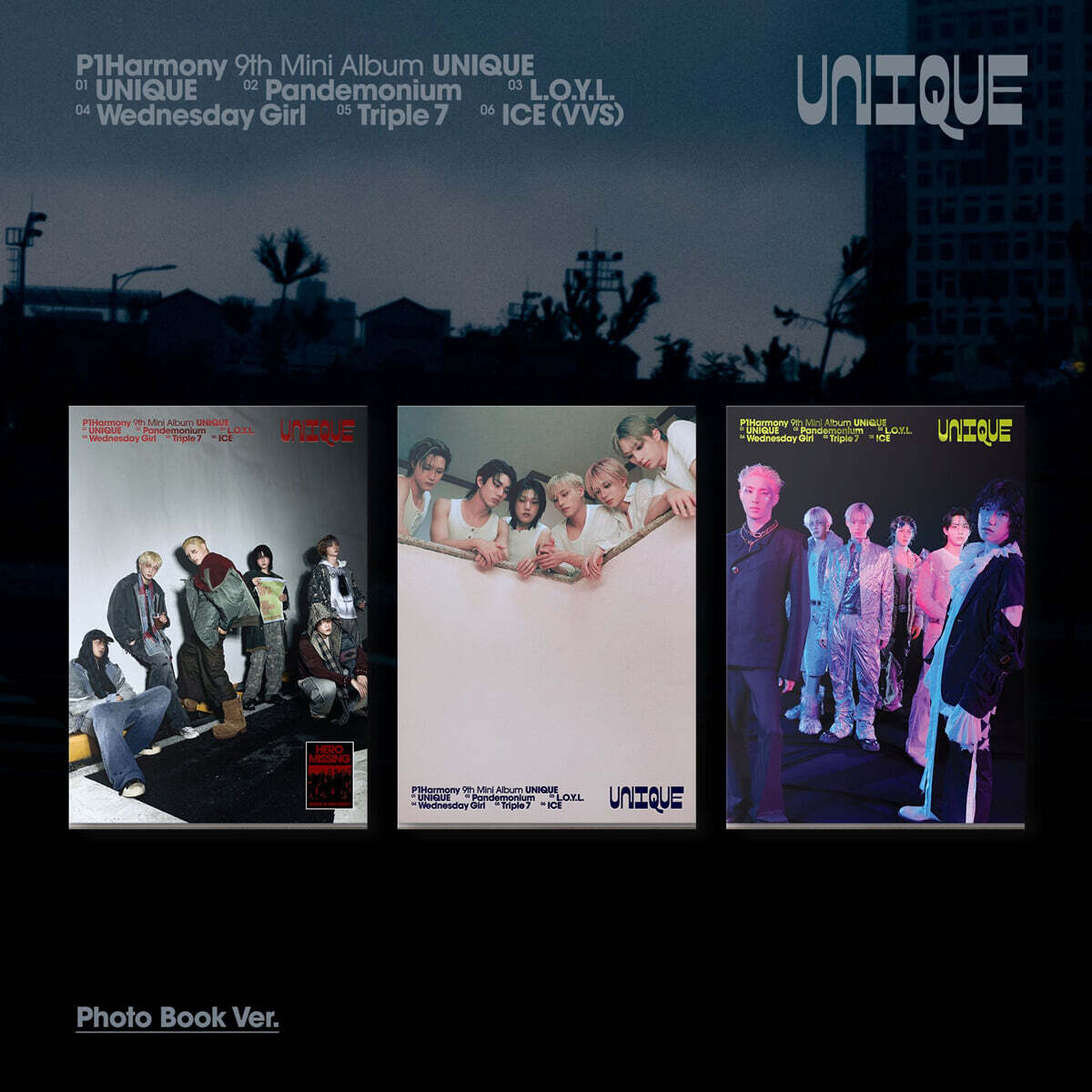 P1Harmony - 9th Mini Album [UNIQUE] (Photobook Ver.) (A Ver. / B Ver. / C Ver.)
