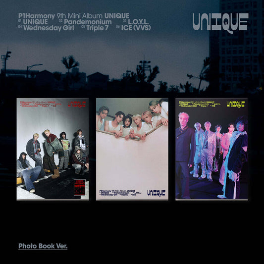 P1Harmony - 9th Mini Album [UNIQUE] (Photobook Ver.) (A Ver. / B Ver. / C Ver.)