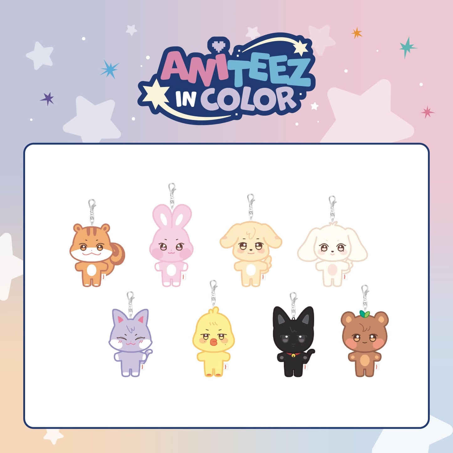 [PRE-ORDER] ATEEZ - MD 02. ANITEEZ PLUSH KEYRING - ANITEEZ POP-UP STORE [ANITEEZ IN COLOR]