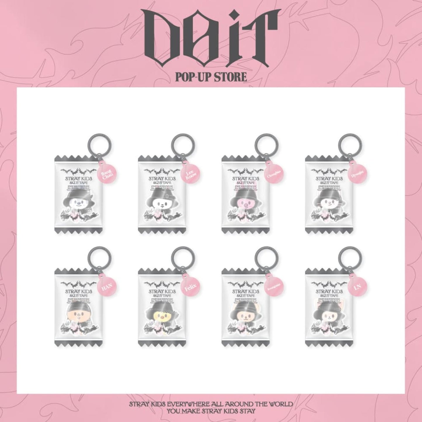 [PRE-ORDER]  STRAY KIDS "DO IT" POP-UP MD - SKZOO SHAKER KEYRING