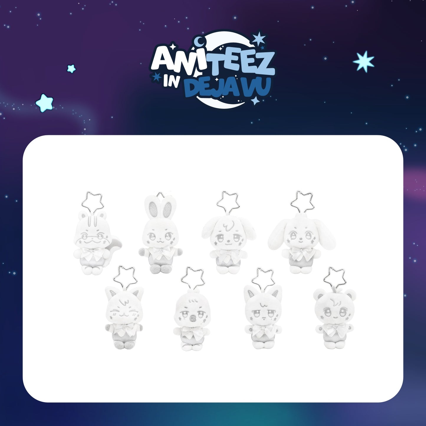 [PRE-ORDER] ATEEZ - SILVER ANITEEZ PLUSH KEYRING - ANITEEZ POP-UP [ANITEEZ IN DEJA VU]