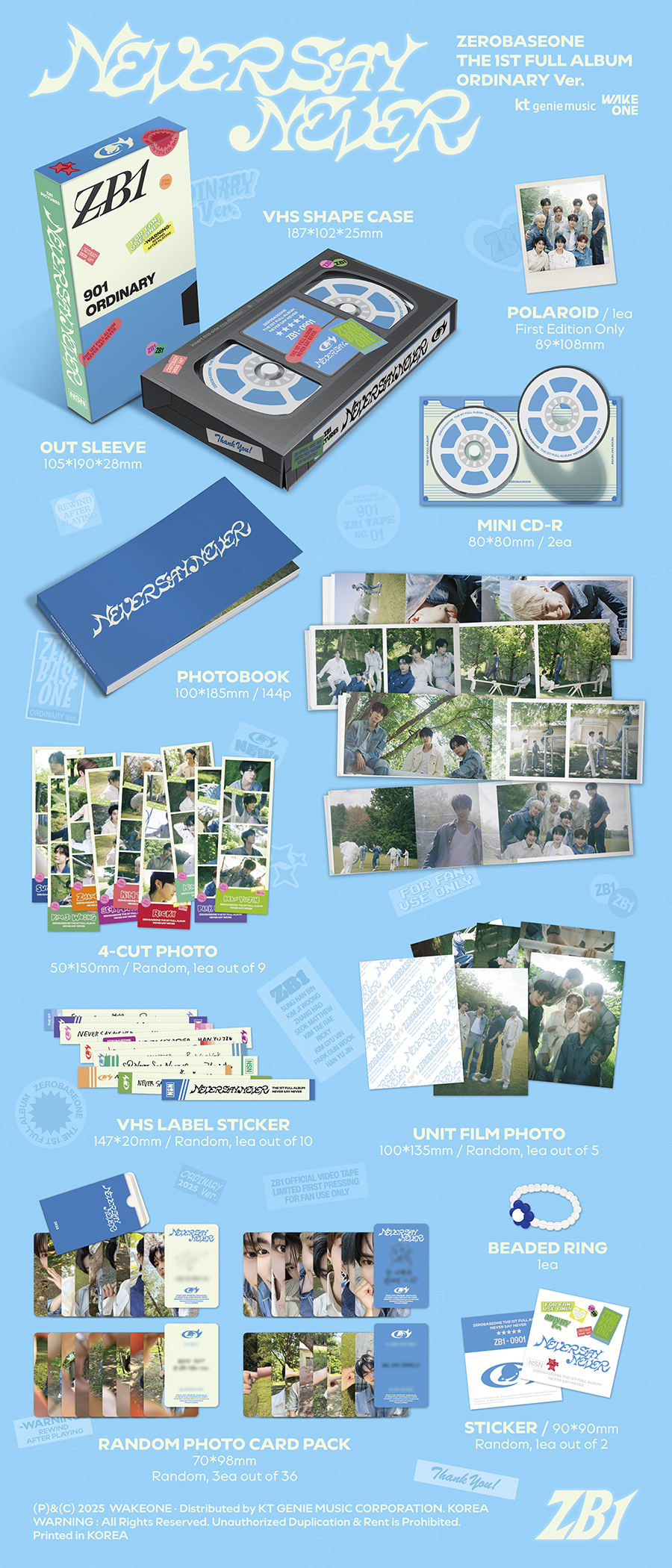 [ZEROBASEONE] 1st Full Album [NEVER SAY NEVER] (PHOTOBOOK Ver.) (ICON Ver. / ORDINARY Ver.)