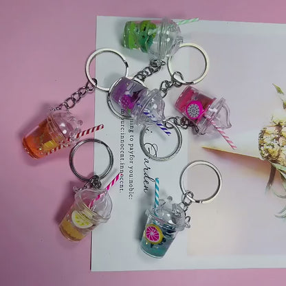 MINI LUMINOUS BUBBLE TEA CUP KEYRING